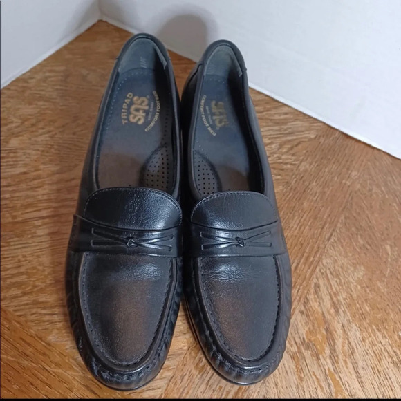 SAS Easier Black Leather Loafers Tripad Slip On Shoes Women’s Size 8.5 - Picture 9 of 9